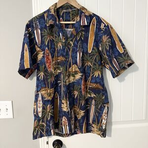 Aloha Republic Hawaiian Surf Boards Button Up Mens Size XL Made In Hawaii